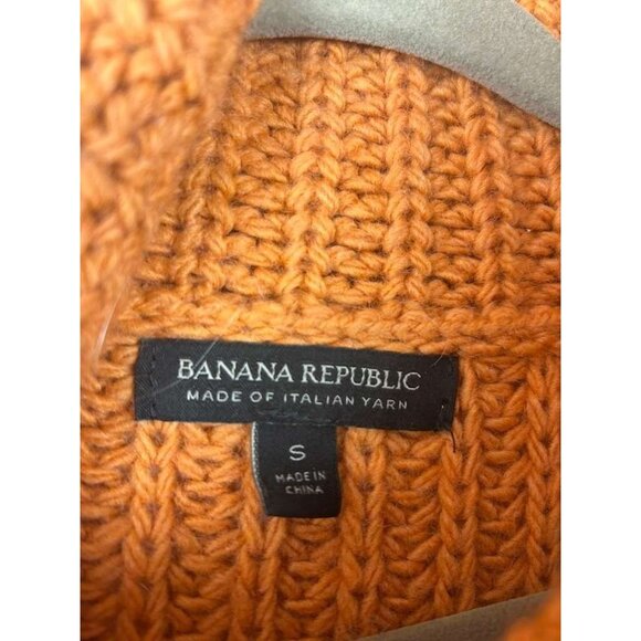Banana Republic Women's S Cowl Neck Sweater Orange Merino Wool & Alpaca Blend - Picture 3 of 12